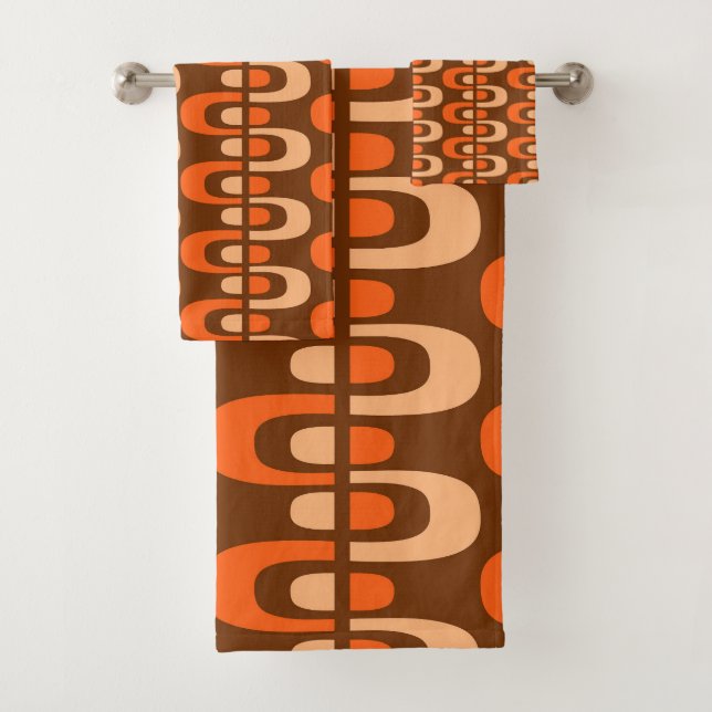 Conjunto De Toalhas Padrão de Zipper Atômica Moderno do século médio (Insitu)