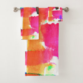 Conjunto De Toalhas Padrão dinâmico de Abstrato na arte
