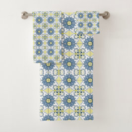 Conjunto De Toalhas Padrão do Azulejo Delft