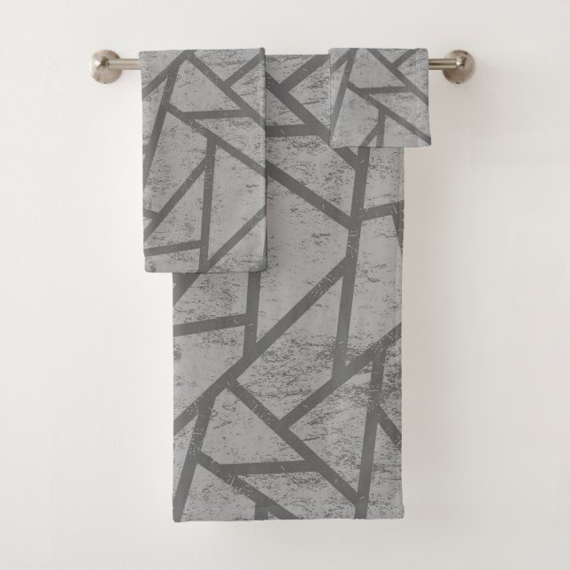 Conjunto De Toalhas padrão do mosaico da cinza (Insitu)