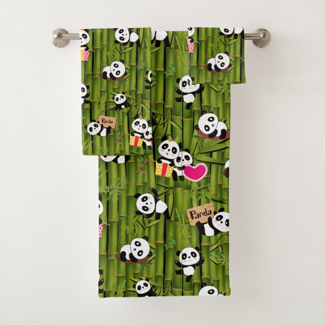Conjunto De Toalhas Padrão do Panda 2 (Insitu)