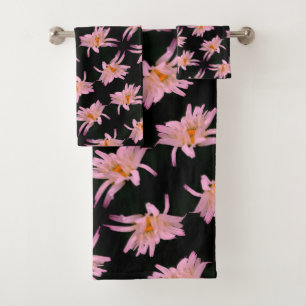 Conjunto De Toalhas Padrão Dramático da flor de margarida