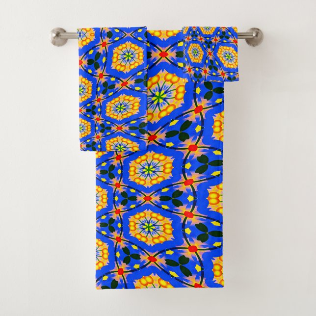 Conjunto De Toalhas Padrão estético floral (Insitu)