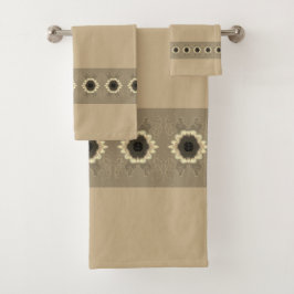 Conjunto De Toalhas Padrão Floral Aparado