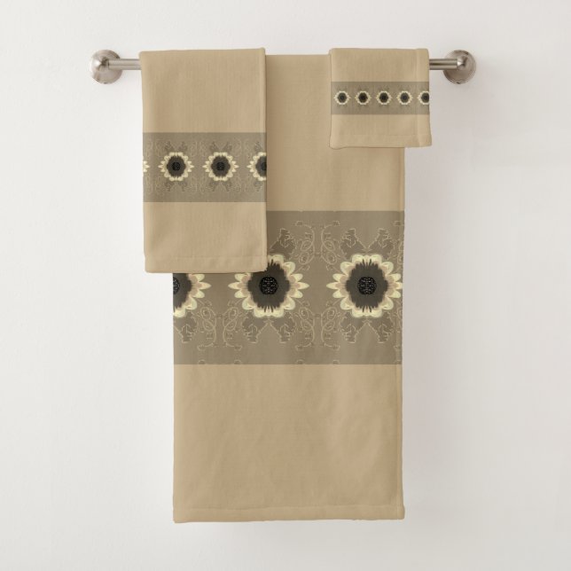 Conjunto De Toalhas Padrão Floral Aparado (Insitu)