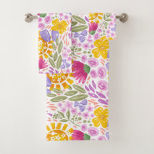Padrão Floral Aquarela Bonito Sprint Colorido