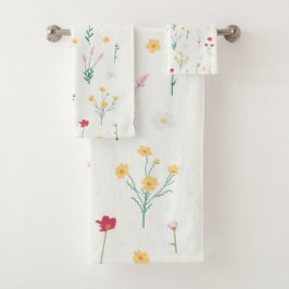 Conjunto De Toalhas Padrão Floral Botânico Vitoriano Escuro e Sombrio