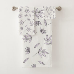Conjunto De Toalhas Padrão Floral Botânico Vitoriano Escuro e Sombrio