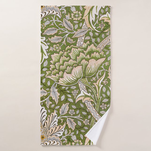Conjunto De Toalhas Padrão Floral Clássico William Morris Windrush (Toalha de Banho)
