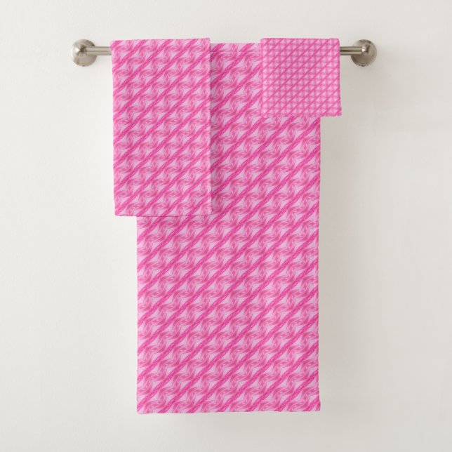 Conjunto De Toalhas Padrão floral rosa (Insitu)