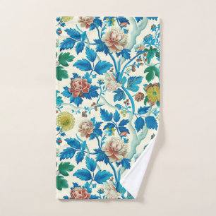 Conjunto De Toalhas Padrão Floral Tradicional de Chinoiserie Colorida