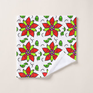 Conjunto De Toalhas Padrão Floral Vibrante