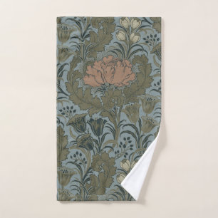 Conjunto De Toalhas Padrão Floral Vitoriano Antigo Terracota Sage