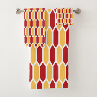 Conjunto De Toalhas Padrão Geométrico