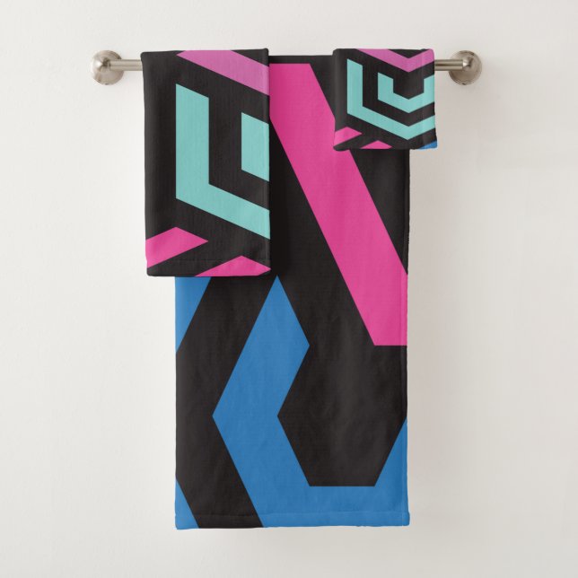 Conjunto De Toalhas Padrão Geométrico do Hexágono (Insitu)