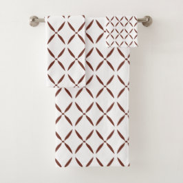Conjunto De Toalhas Padrão Geométrico Simples Minimalista Moderno