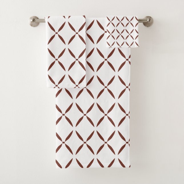 Conjunto De Toalhas Padrão Geométrico Simples Minimalista Moderno (Insitu)