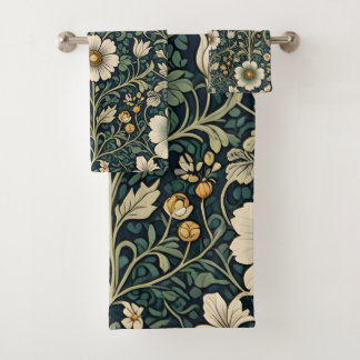 Conjunto De Toalhas Padrão Jardim de Margaridas Vintage