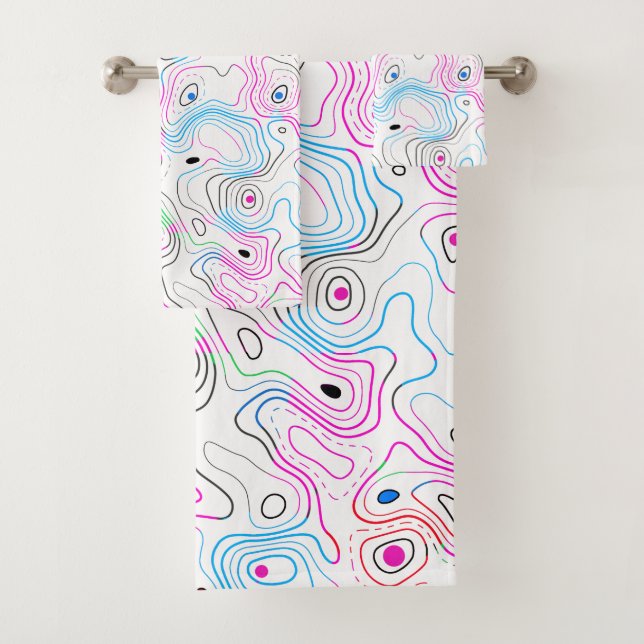 Conjunto De Toalhas Padrão legal moderno de madeira (Insitu)