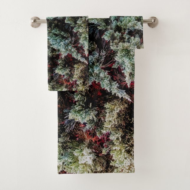 Conjunto De Toalhas Padrão Legal Verde da Natureza (Insitu)