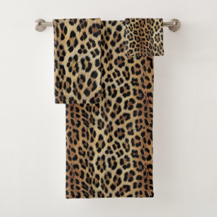 Conjunto De Toalhas Padrão leopardo, tigre, pele leopardo, moda,