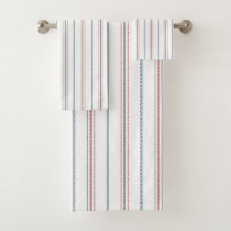 Conjunto De Toalhas Padrão listrado elegante.