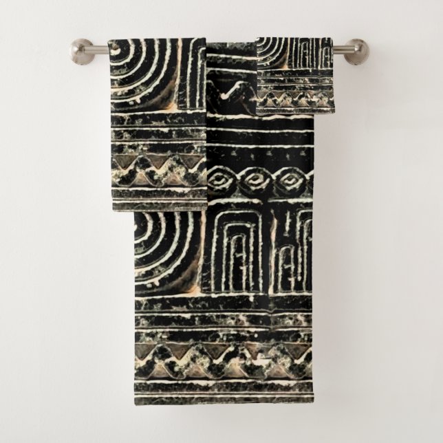 Conjunto De Toalhas Padrão Mesopotâmico Sumeriano Antigo (Insitu)
