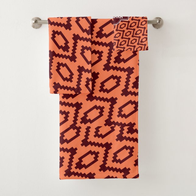 Conjunto De Toalhas Padrão Mínimo de Chocolate Africano (Insitu)