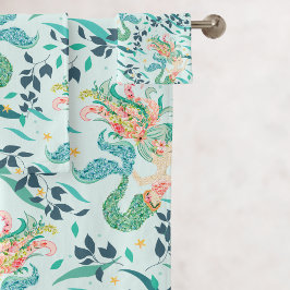 Conjunto De Toalhas Padrão moderno de árvore palmeira tropical
