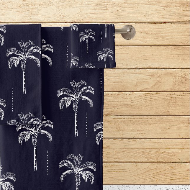 Conjunto De Toalhas Padrão moderno de árvore palmeira tropical (Criador carregado)