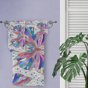 Conjunto De Toalhas Padrão Mosaico da Borboleta - Pastéis
