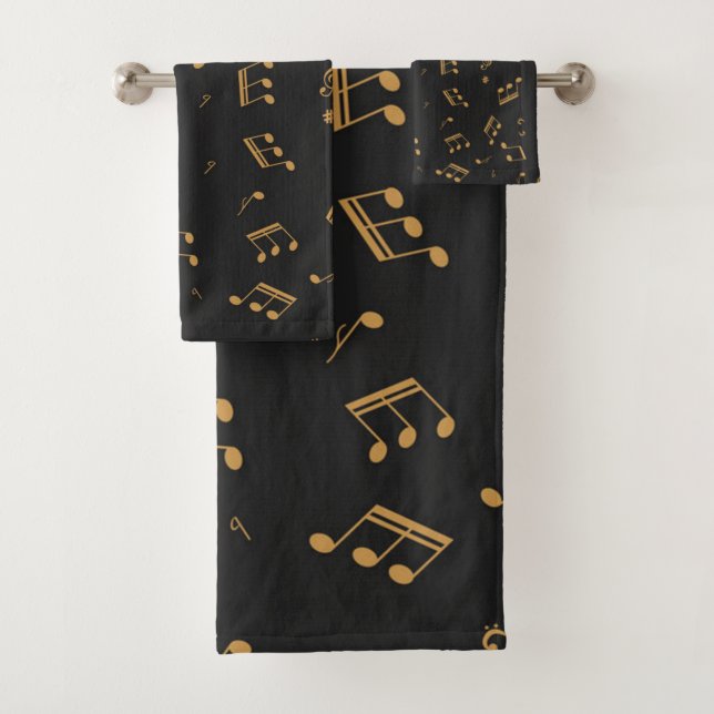 Conjunto De Toalhas Padrão musical (Insitu)
