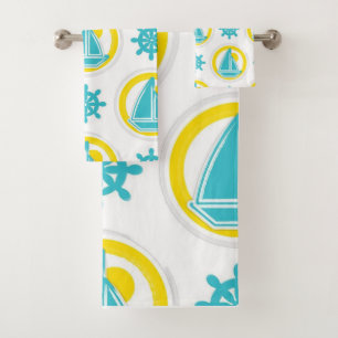 Conjunto De Toalhas Padrão náutico