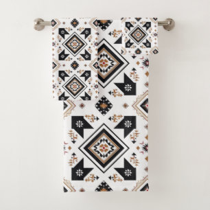Conjunto De Toalhas Padrão Ocidental Aztec