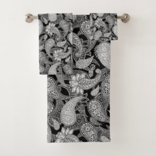 Conjunto De Toalhas Padrão Paisley