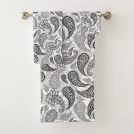 Conjunto De Toalhas Padrão Paisley 