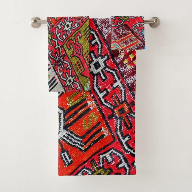 Conjunto De Toalhas Padrão Persa Oriental, tapete (Insitu)