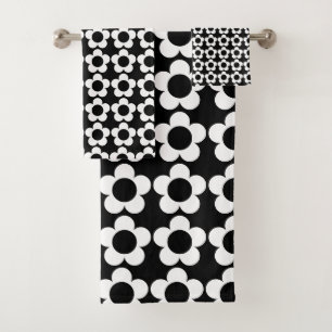 Conjunto De Toalhas Padrão personalizável de flores hippie