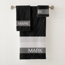 Padrão Preto e Branco de Chuva, Monogramado