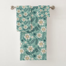 Conjunto De Toalhas Padrão Retroativo de Visitas Sorridentes - Groovy