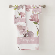 Padrão rosa feminino do pincel do monograma elegan