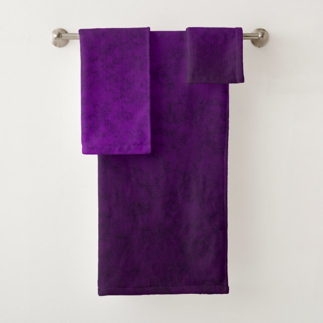 Conjunto De Toalhas Padrão roxo mármico (Insitu)