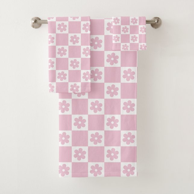 Conjunto De Toalhas Padrão selecionado da Flor Rosa (Insitu)