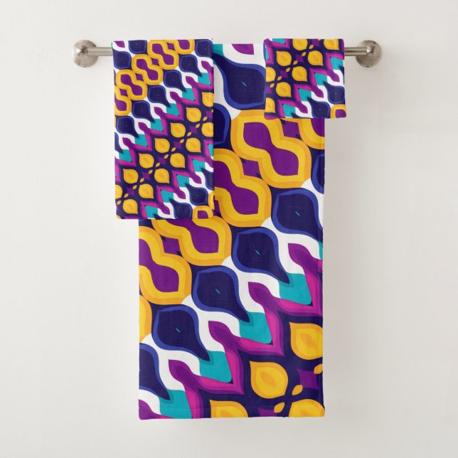 Conjunto De Toalhas Padrão simétrico engraçado (Insitu)