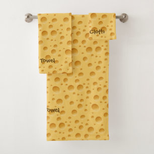 Conjunto De Toalhas Padrão suíço de queijo