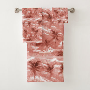 Conjunto De Toalhas Padrão tropical de Aloha impressão do Havaí