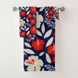 Conjunto De Toalhas Padrão tropical de Aloha impressão do Havaí
