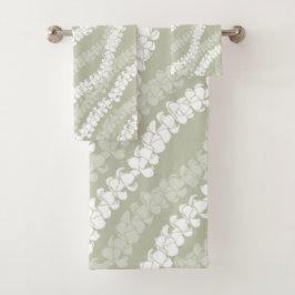 Conjunto De Toalhas Padrão tropical de Aloha impressão do Havaí