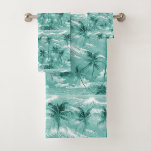 Conjunto De Toalhas Padrão tropical de Aloha impressão do Havaí