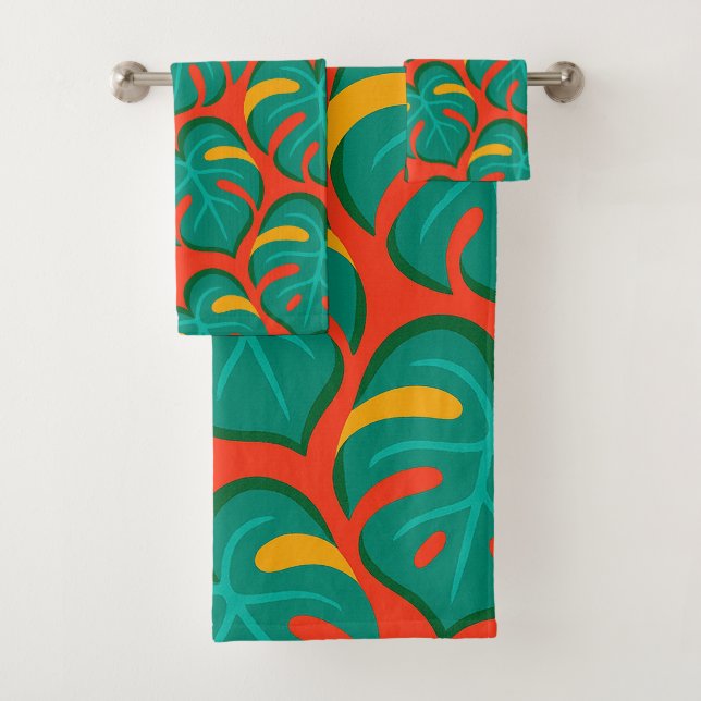 Conjunto De Toalhas Padrão Tropical Fiesta (Insitu)